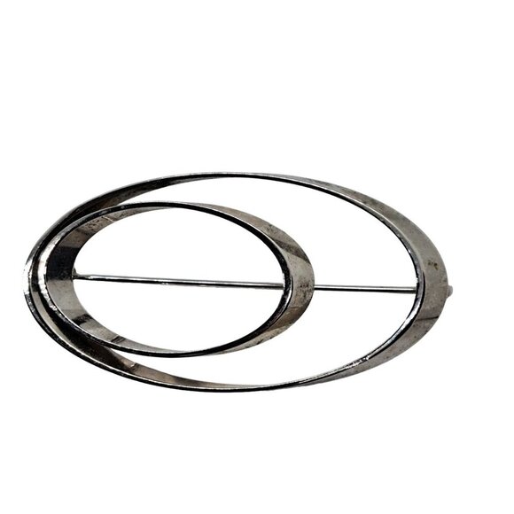 Vintage MCM Scandinavian brooch 2.5" wide - Picture 1 of 5